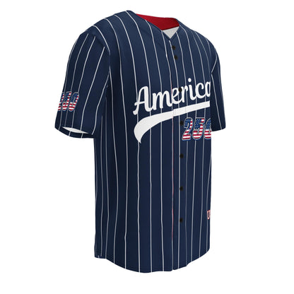 Personalized USA 250th Baseball Jersey, Red White and Blue, Custom Patriotic Shirt, Independence Day Apparel, 4th of July