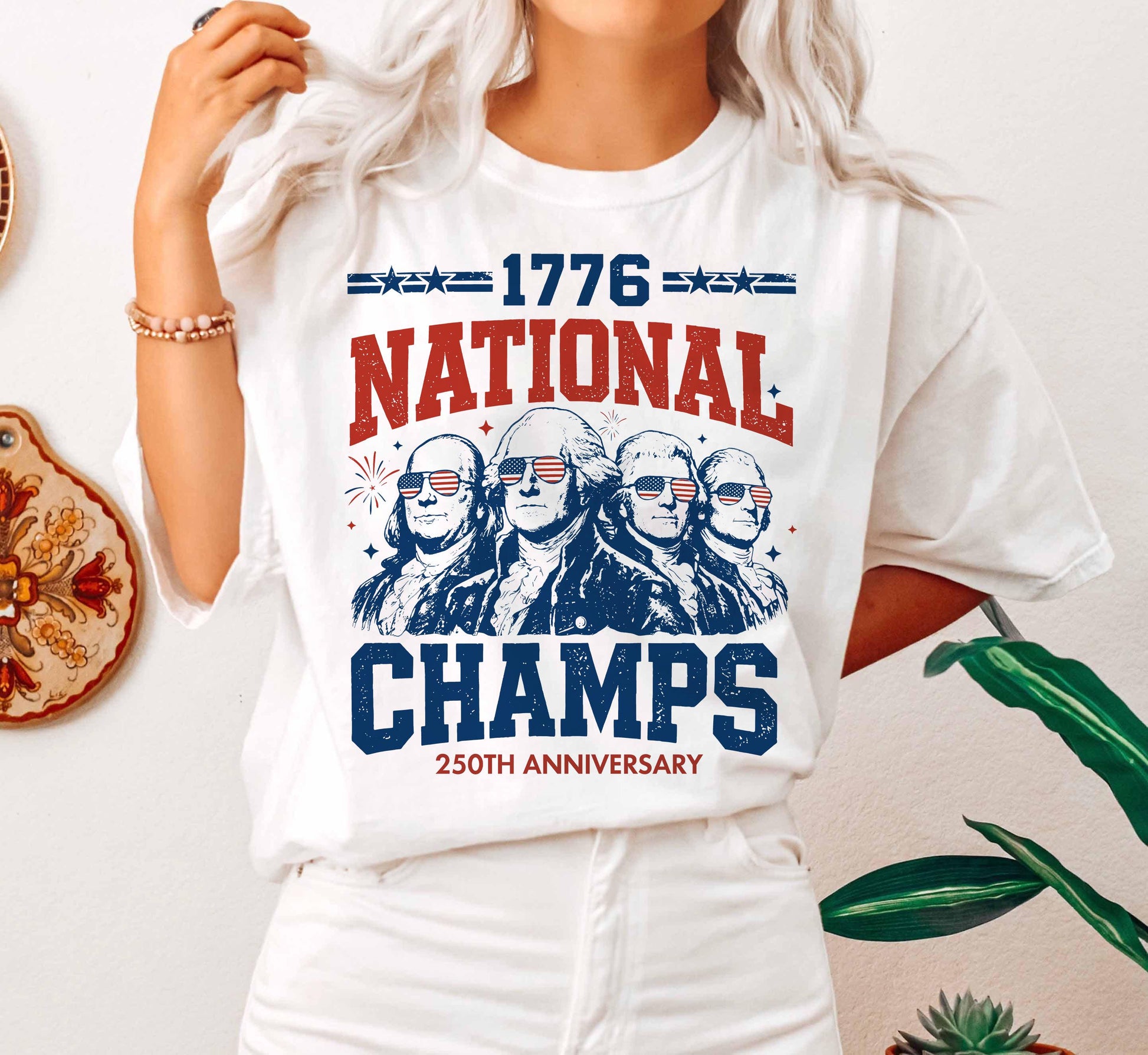 1776 National Champs Shirt, Vintage Washington Tee, Funny Founding Fathers T-Shirt, Patriotic Sports Parody 250th Anniversary Top