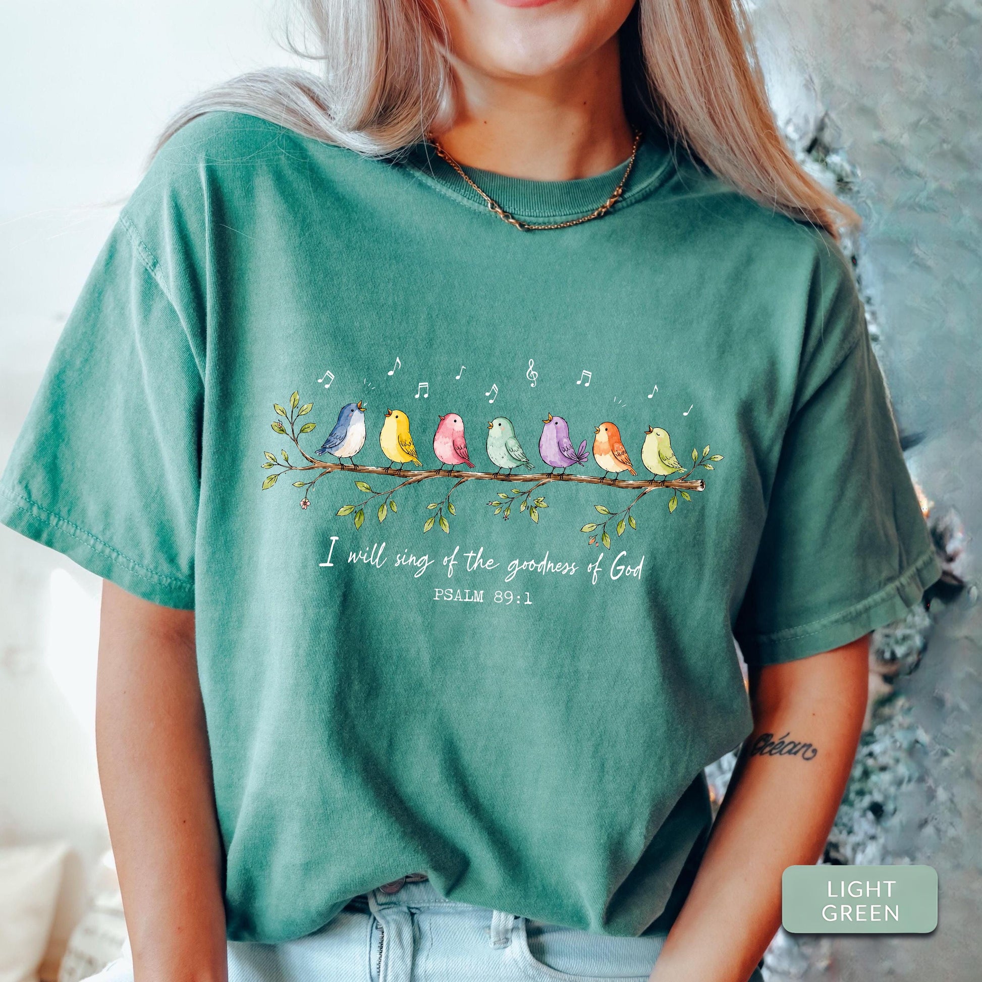 I Will Sing of the Goodness of God Shirt, Psalm 89 1 Shirt, Christian Bird Shirt, Faith Based Tee, Worship Shirt