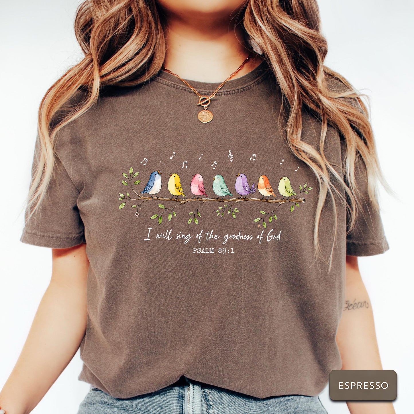 I Will Sing of the Goodness of God Shirt, Psalm 89 1 Shirt, Christian Bird Shirt, Faith Based Tee, Worship Shirt