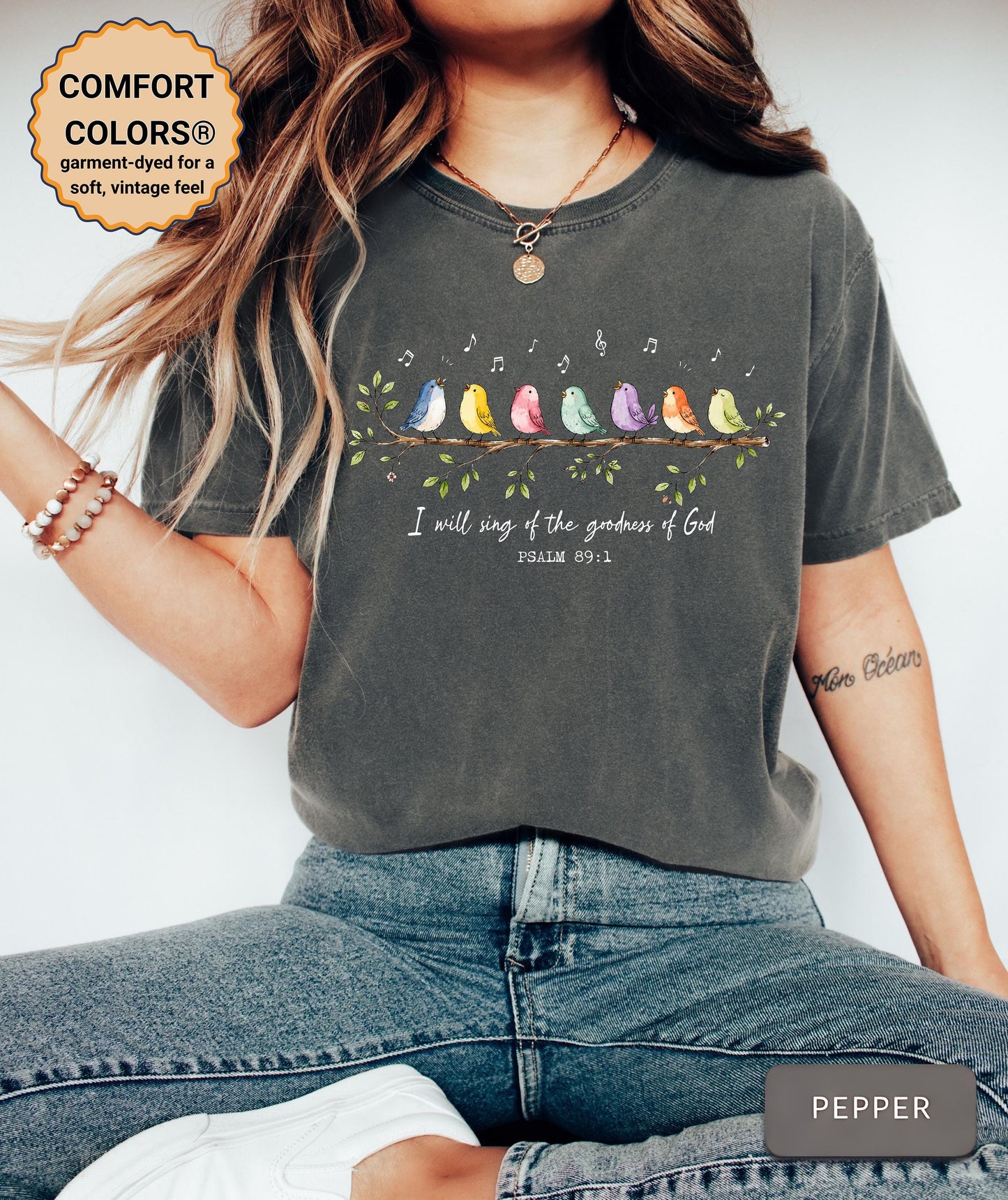 I Will Sing of the Goodness of God Shirt, Psalm 89 1 Shirt, Christian Bird Shirt, Faith Based Tee, Worship Shirt