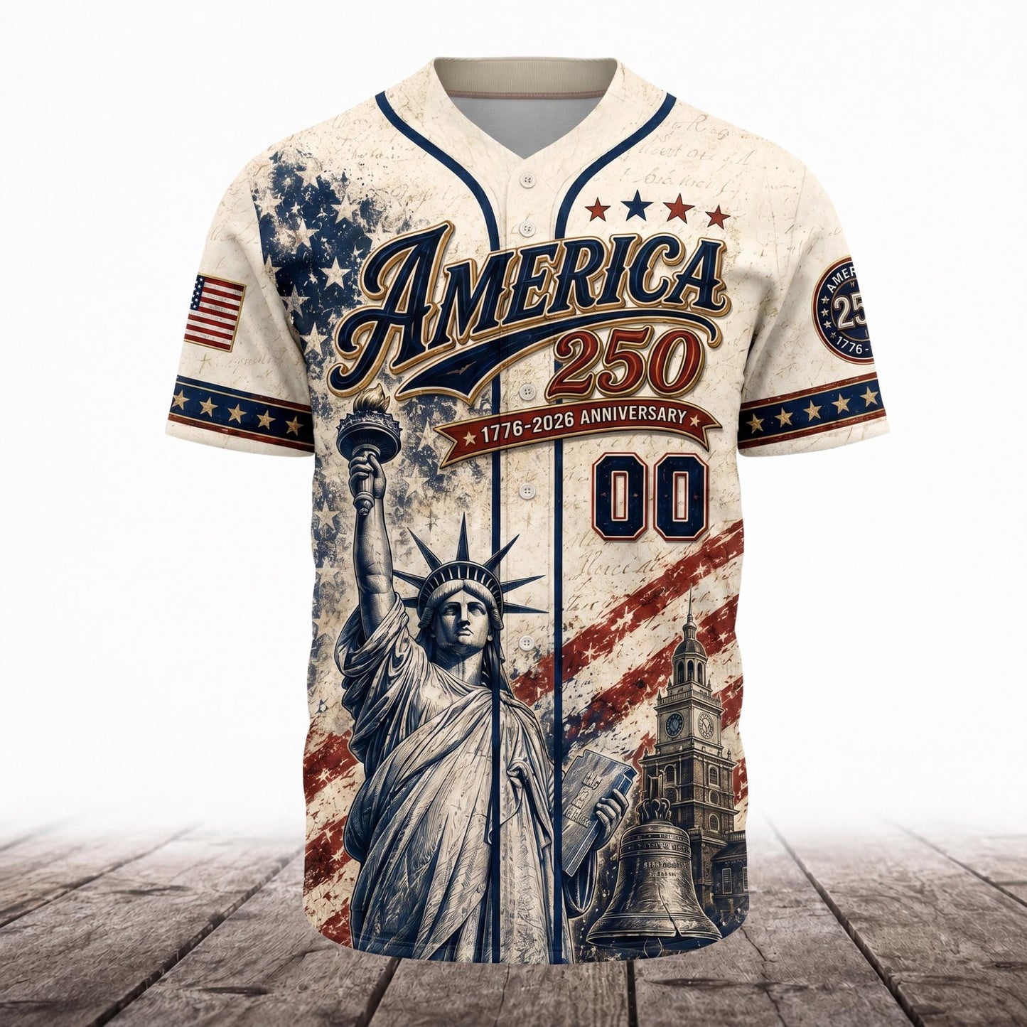 Personalized America 250 Jersey,4th of July Baseball Shirt,USA Patriotic Jersey,Custom Name Number Independence Day Outfit BSB93