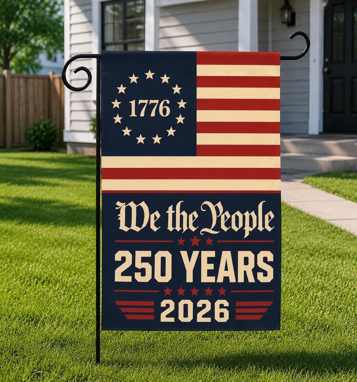 USA 250th Anniversary Garden Flag, We The People Patriotic Yard Decor, Independence Day Outdoor Flag, 4th of July Celebration Gift