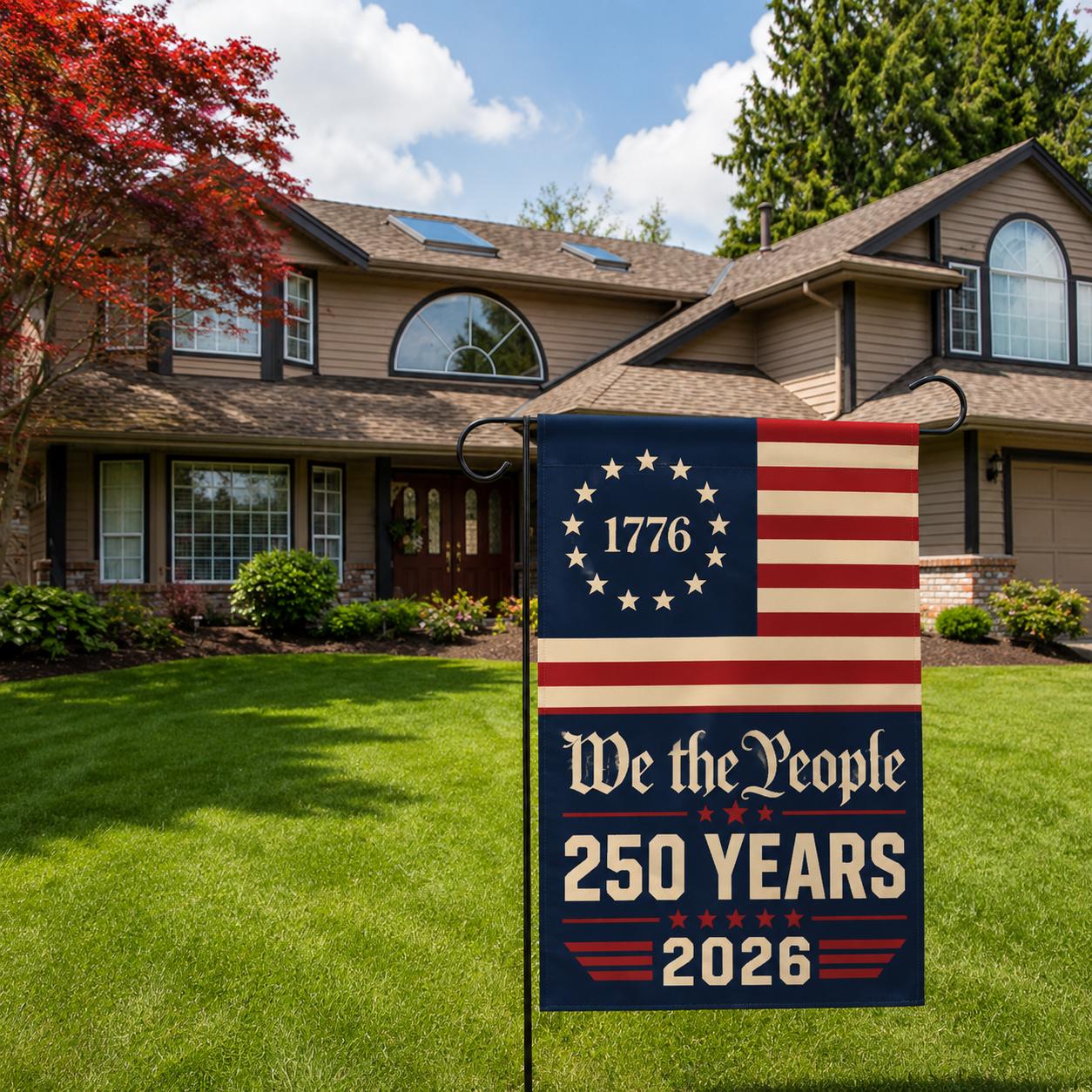 USA 250th Anniversary Garden Flag, We The People Patriotic Yard Decor, Independence Day Outdoor Flag, 4th of July Celebration Gift