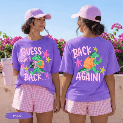 Guess Who's Back Teacher Comfort Colors® Shirt | Funny Gator Back To School Teacher Tshirt Tee Shirt | First Day Of School Teacher Tee Shirt