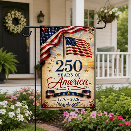 250 Anniversary Usa Flag Made In Usa, Patriotic House Flags 28X40 Double Sided, 250th Anniversary Usa Gifts, 250 Anniversary Usa Yard Flag