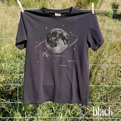 Vintage Astronaut Moon Shirt, NK Indie Folk Tee, Orbiter Inspired Tee, Retro Moon Tee, Folk Concert Shirt