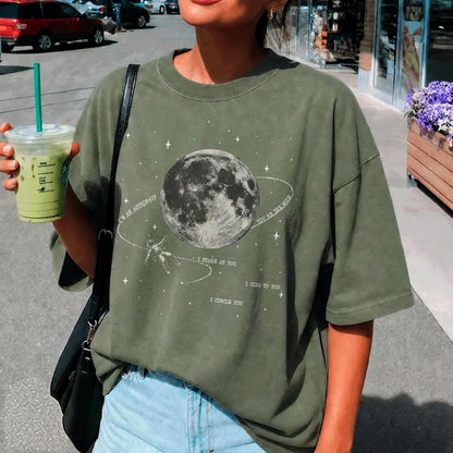 Vintage Astronaut Moon Shirt, NK Indie Folk Tee, Orbiter Inspired Tee, Retro Moon Tee, Folk Concert Shirt