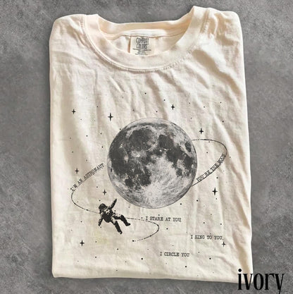 Vintage Astronaut Moon Shirt, NK Indie Folk Tee, Orbiter Inspired Tee, Retro Moon Tee, Folk Concert Shirt