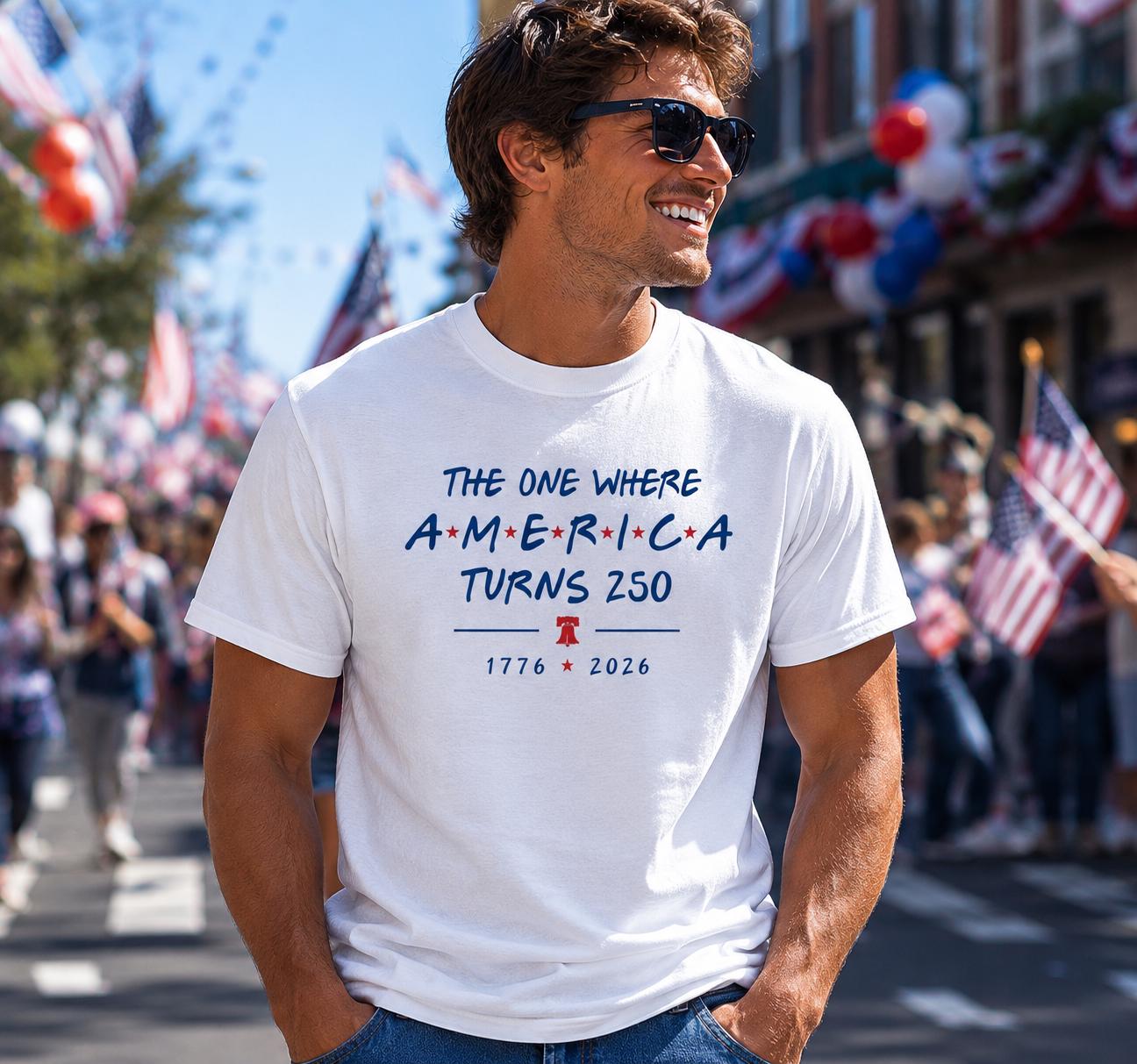 4th Of July Shirt America 250th Anniversary Tee, The One Where America Turns 250 Years Tshirt, 1776 2026 USA Shirts, Independence Day Shirt