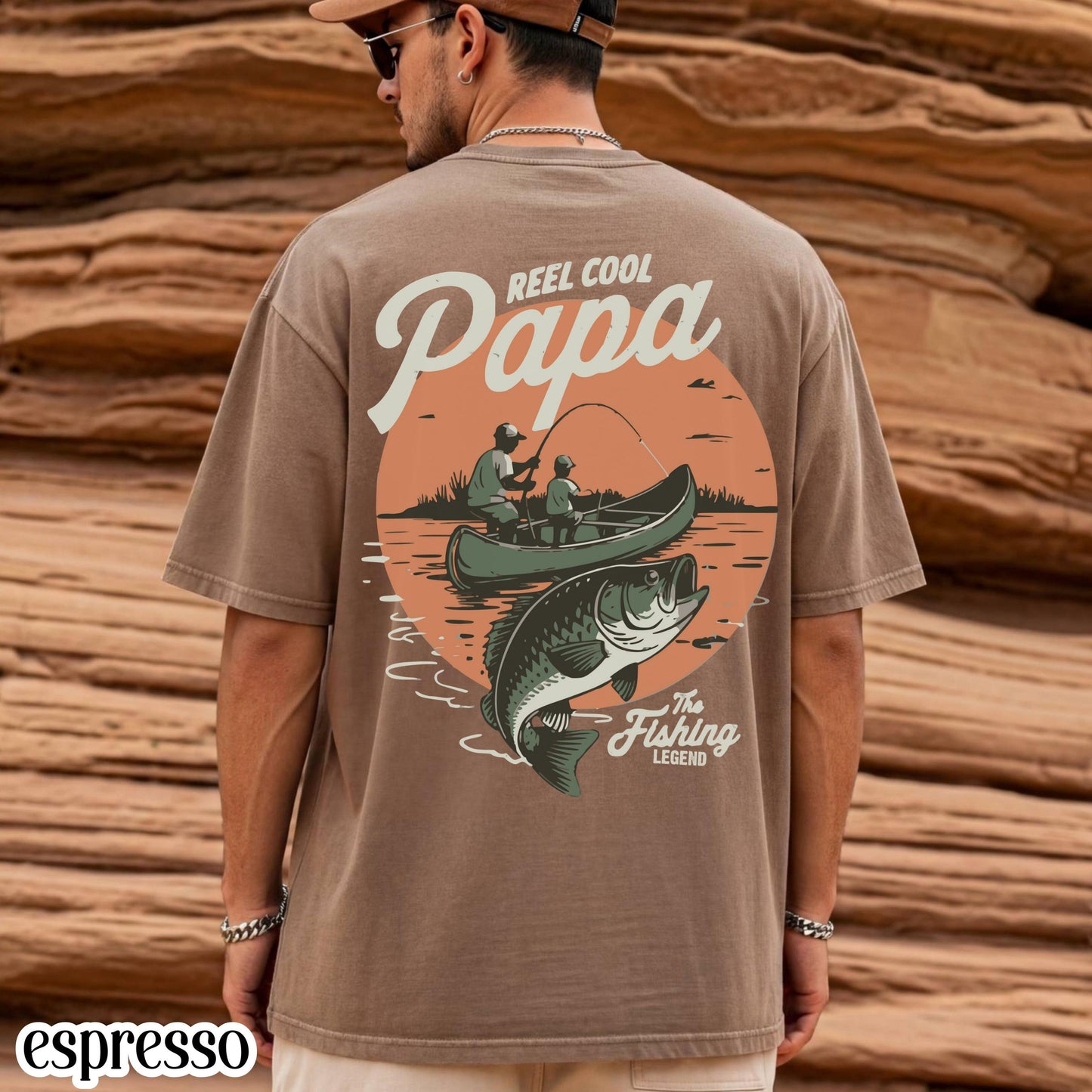 Comfort Colors® Fathers Day Shirt Papa Grandpa T-Shirt Dad Fishing TShirt Fisherman Gift For Dad Fathers Day Gift Grandpa Birthday