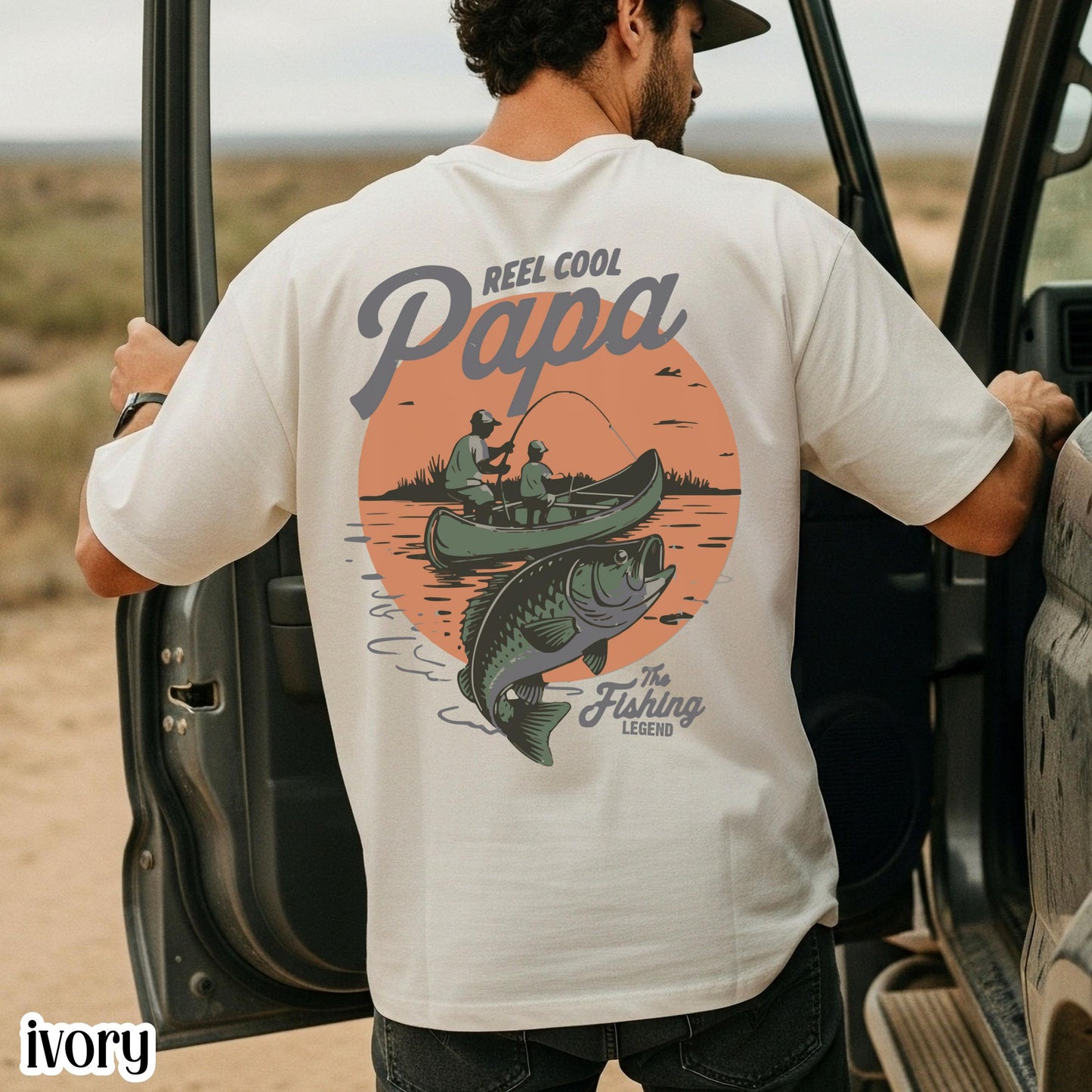 Comfort Colors® Fathers Day Shirt Papa Grandpa T-Shirt Dad Fishing TShirt Fisherman Gift For Dad Fathers Day Gift Grandpa Birthday