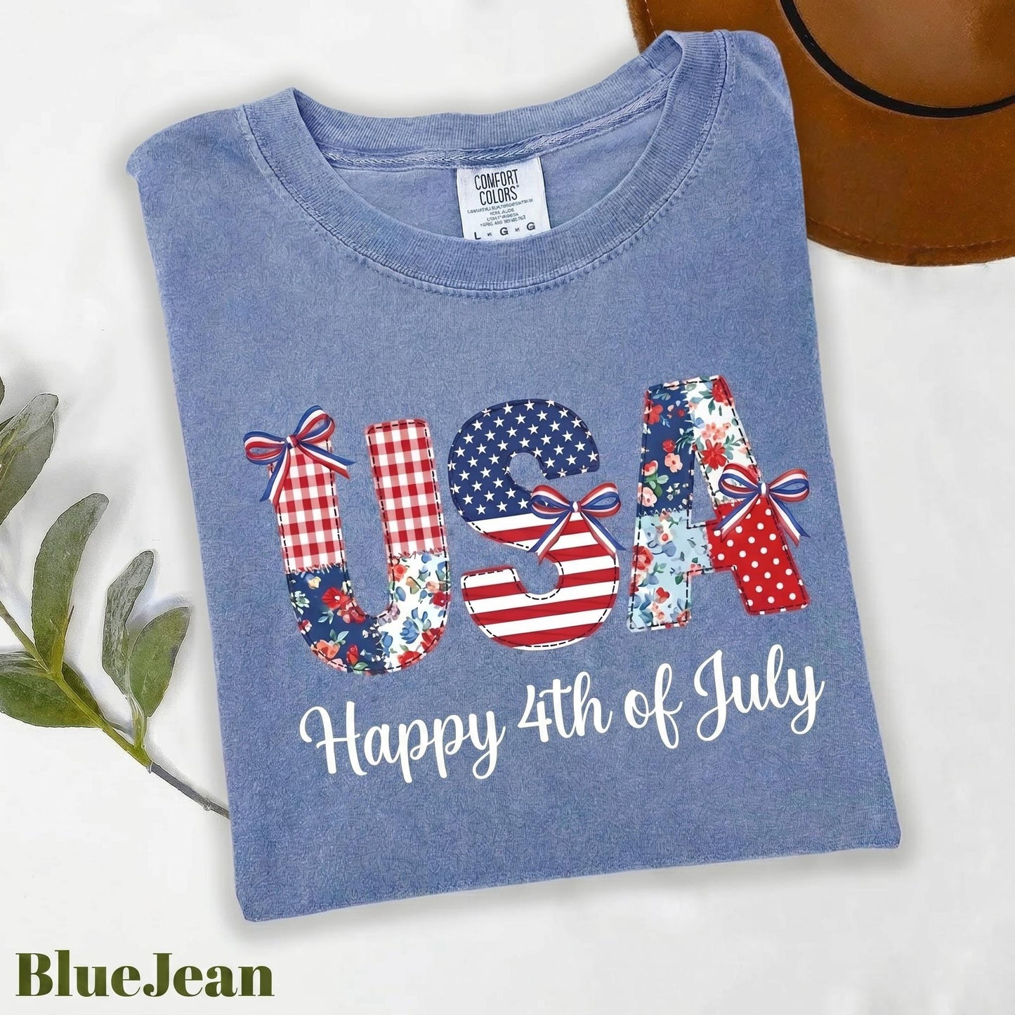 USA American Flag Shirt, 4th Of July Shirt, Independence Day Shirt,  FAUX Patchwork 250 Years Shirt, Print Only-Not a Patch