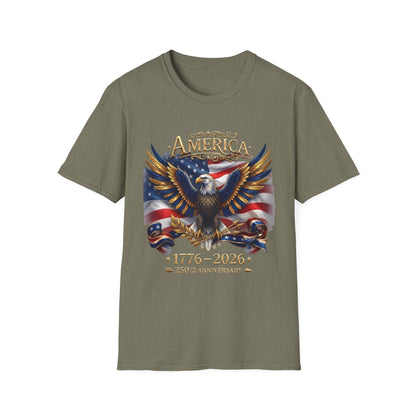 America 250th Anniversary Shirt, 1776-2026 Patriotic Eagle, USA Flag Tee, Fourth of July Gift, America Birthday T-Shirt