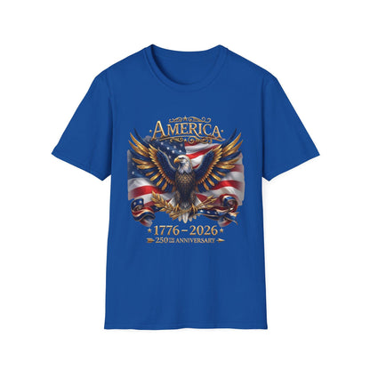 America 250th Anniversary Shirt, 1776-2026 Patriotic Eagle, USA Flag Tee, Fourth of July Gift, America Birthday T-Shirt