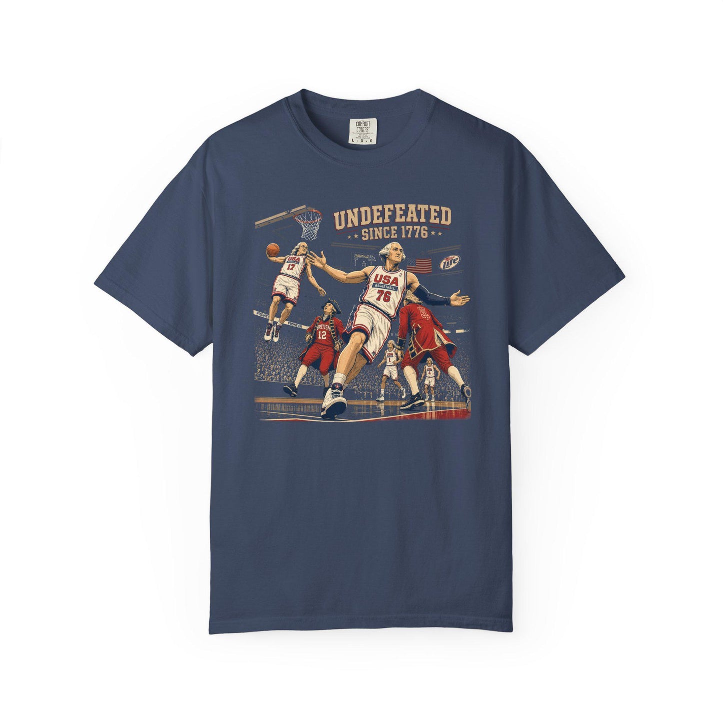 Comfort Colors® 4th of July Tee, Undefeated America Shirt, Funny Founding Fathers T-Shirt, USA Meme, Fourth of July Gift, Independence Day
