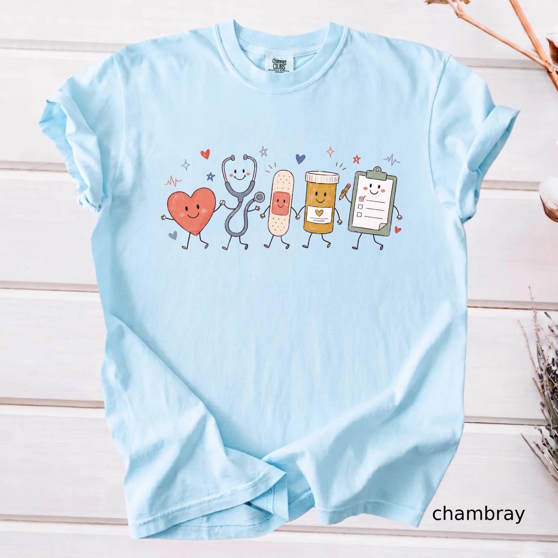 Comfort Colors Nurse Doodle Shirt Back To School Gift, Nurse Life School Nurse Shirt, PICU Healthcare Worker Gift Funny RN Nurse T-Shirt