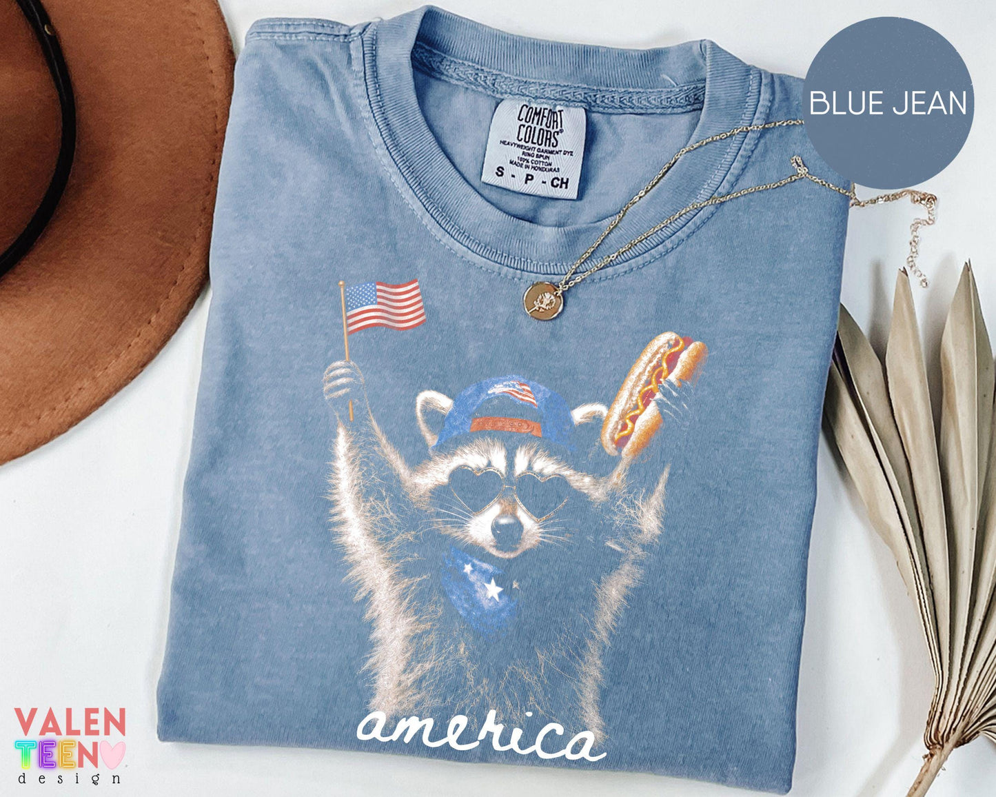 Comfort Colors® Feral Raccoon Shirt, Patriotic USA Tee, Funny Independence Day Apparel