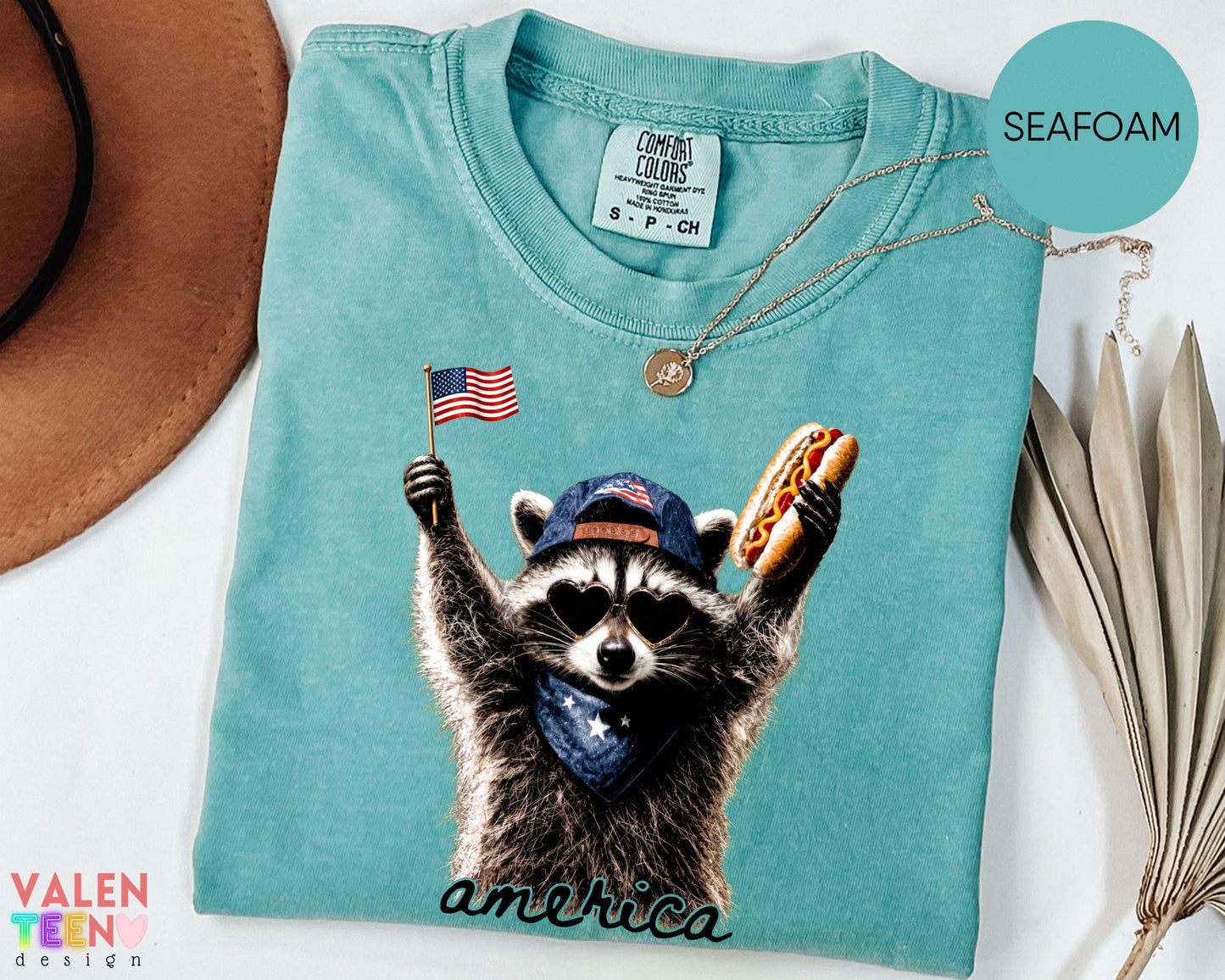 Comfort Colors® Feral Raccoon Shirt, Patriotic USA Tee, Funny Independence Day Apparel