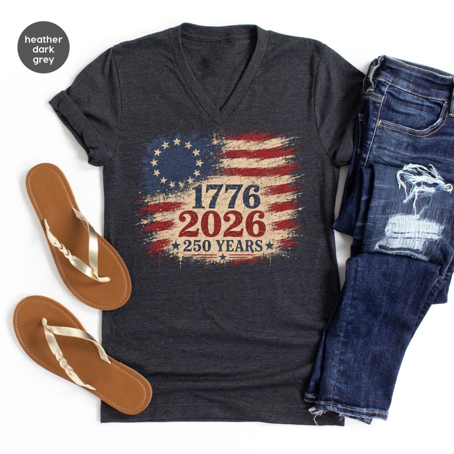 250th America Anniversary Shirt, 250 Years USA Flag Shirt, 1776 2026 T-shirt, America 250 Shirt, 1776 2026 Patriotic Tee, Semiquincentennial