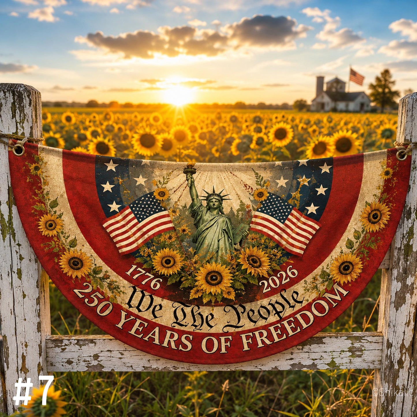 250th Anniversary Bunting Flag, 250th Anniversary Banner, We The People 1776 2026, Patriotic Porch Fence Semiquincentennial Decor