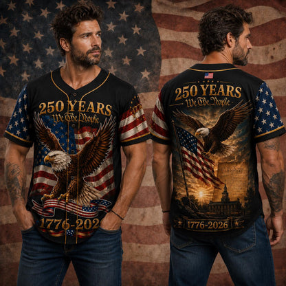 250th Anniversary Baseball Jersey, We The People Shirt, Independence Day Jersey, American Flag Shirt, Patriotic Family Set