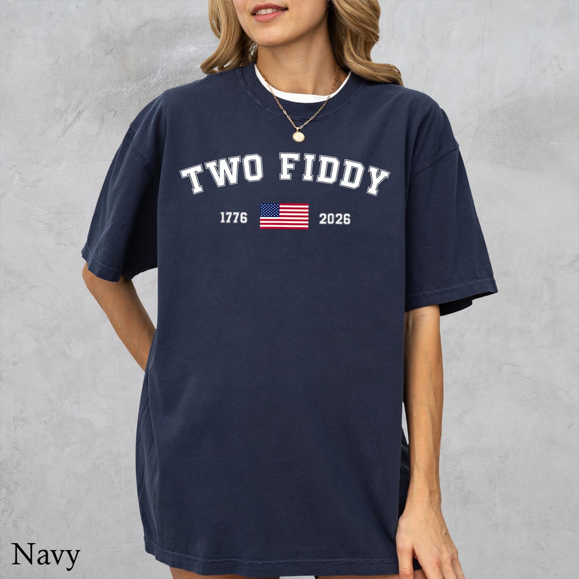 4th Of July Two Fiddy Shirt, 1776 2026 Patriotic Tee, American Flag Graphic Shirt, USA Anniversary Birthday Gift, Comfort Colors T-Shirt