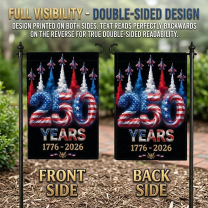 250 Anniversary USA Flag Made In USA, Patriotic House Flags 12x18 Double Sided, 250th Anniversary USA Gifts, 250 Anniversary Usa Yard Flag