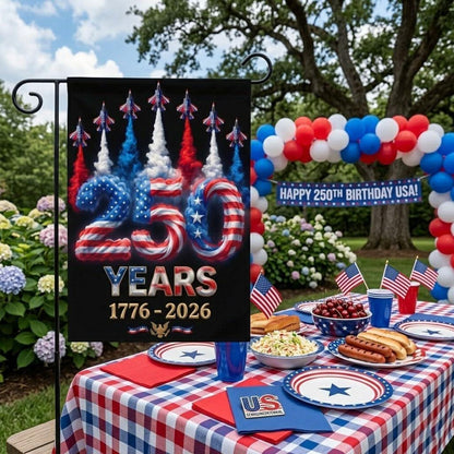 250 Anniversary USA Flag Made In USA, Patriotic House Flags 12x18 Double Sided, 250th Anniversary USA Gifts, 250 Anniversary Usa Yard Flag