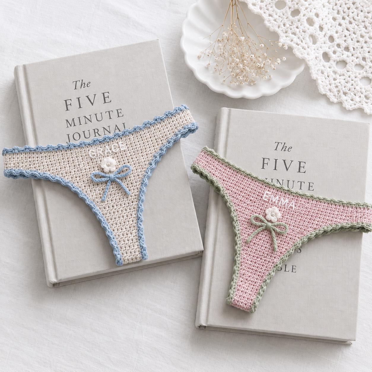 Personalized Crochet Bikini Bookmark, Handmade Book Thong, Fruit Bookini Gift for Readers