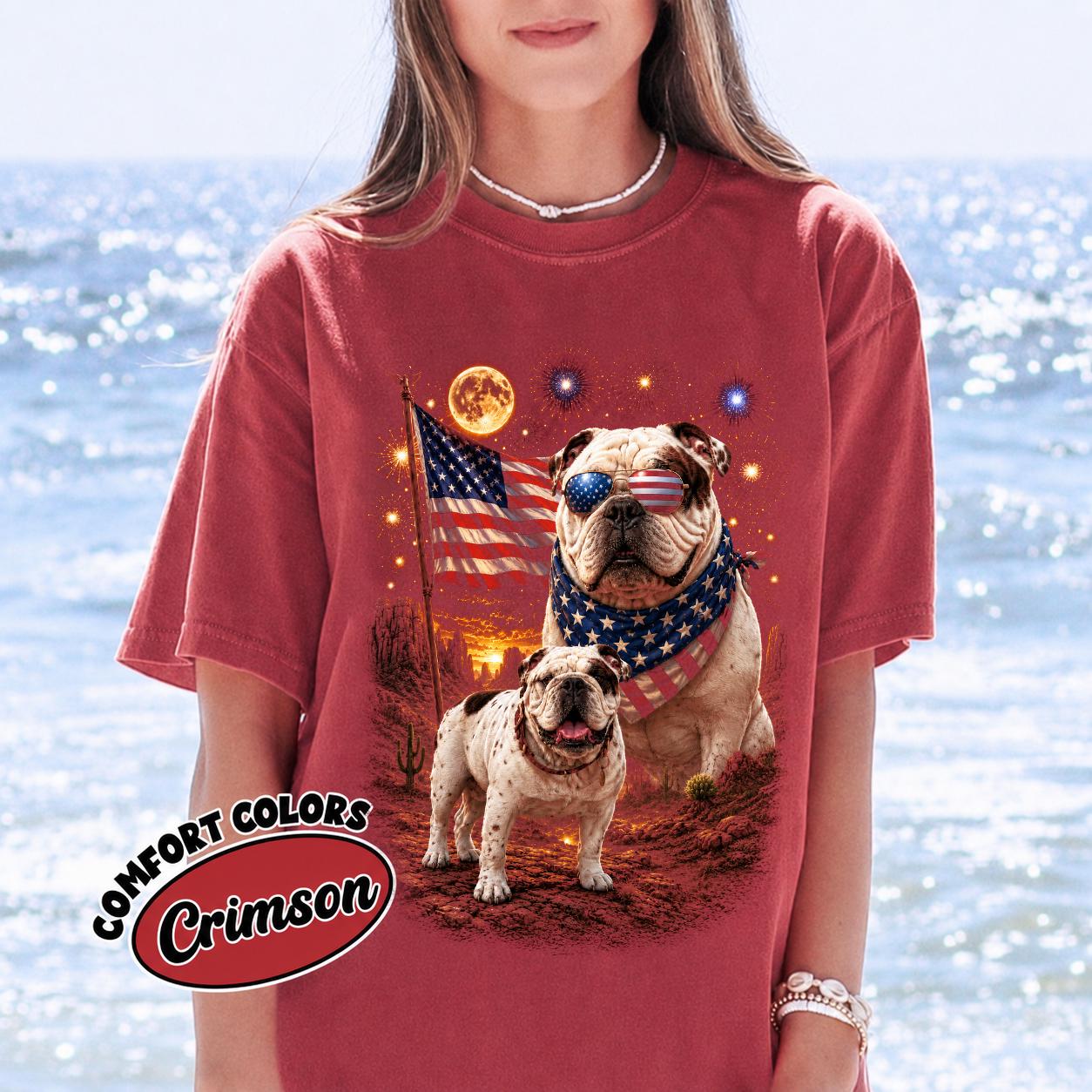 Comfort Colors® Custom Patriotic Pet Shirt, Personalized Dog Cat Photo Shirt, 4th of July Pet Shirt, Custom Dog Shirt, America 250 Shirt