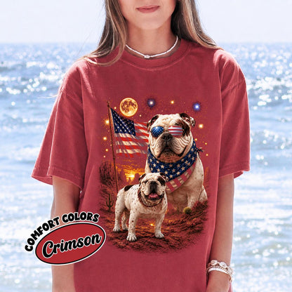 Comfort Colors® Custom Patriotic Pet Shirt, Personalized Dog Cat Photo Shirt, 4th of July Pet Shirt, Custom Dog Shirt, America 250 Shirt