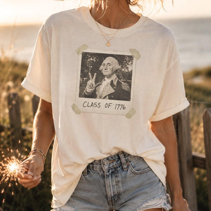 Funny 250 Shirt |Class of 1776 Shirt |Retro Patriotic Tee | Vintage Polaroid George Washington | Comfort Colors Unisex July 4th