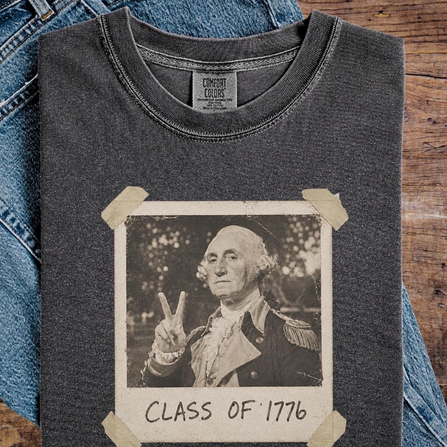 Funny 250 Shirt |Class of 1776 Shirt |Retro Patriotic Tee | Vintage Polaroid George Washington | Comfort Colors Unisex July 4th