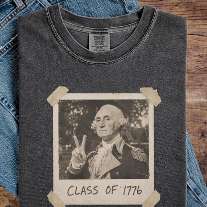 Funny 250 Shirt |Class of 1776 Shirt |Retro Patriotic Tee | Vintage Polaroid George Washington | Comfort Colors Unisex July 4th