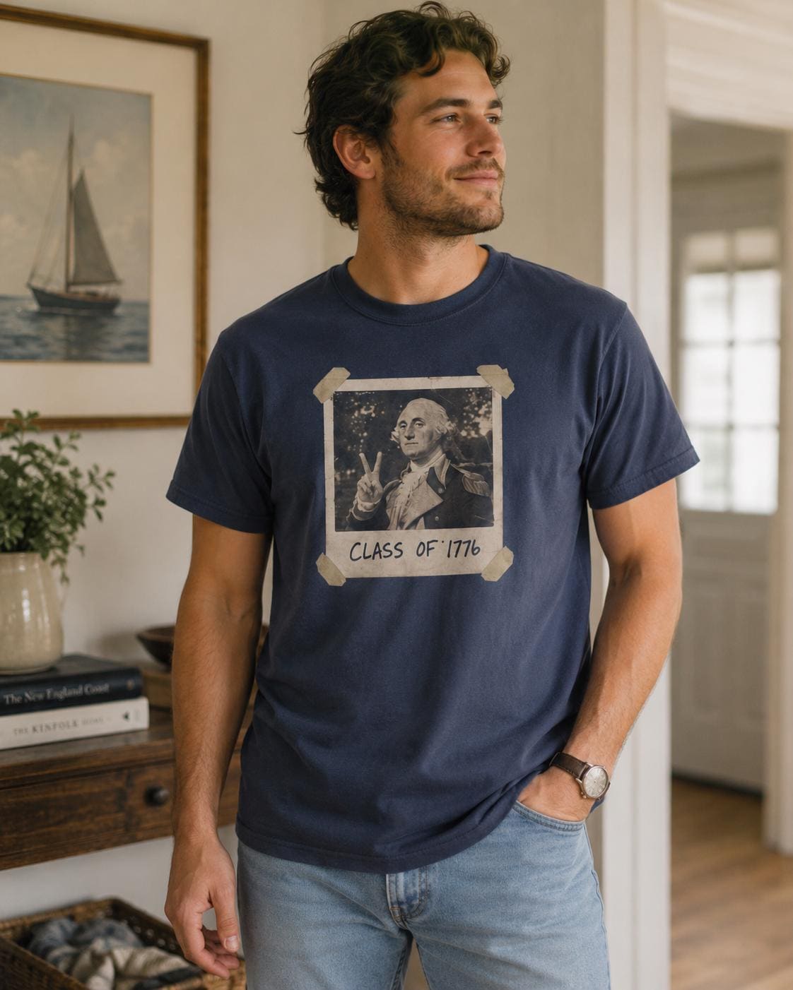 Funny 250 Shirt |Class of 1776 Shirt |Retro Patriotic Tee | Vintage Polaroid George Washington | Comfort Colors Unisex July 4th