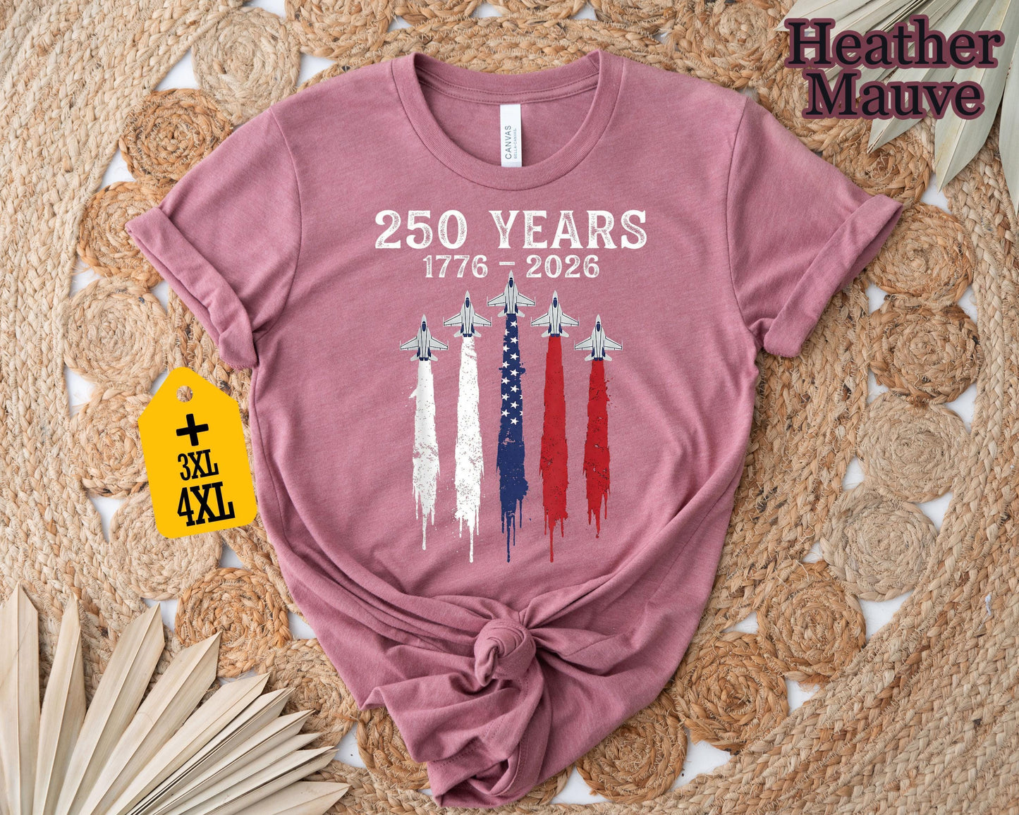 USA 250 Years Shirt, Patriotic Jet Fighter Shirt, America 250th Anniversary Shirt, Independence Day Tee, USA 1776-2026 Shirt