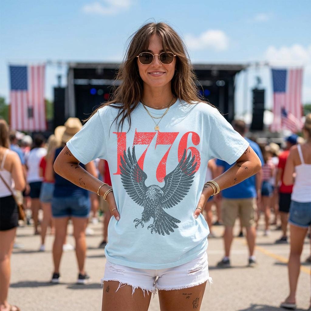Retro 1776 Bald Eagle 250th Anniversary American 4th of July T-shirt | USA Independence Day Tee