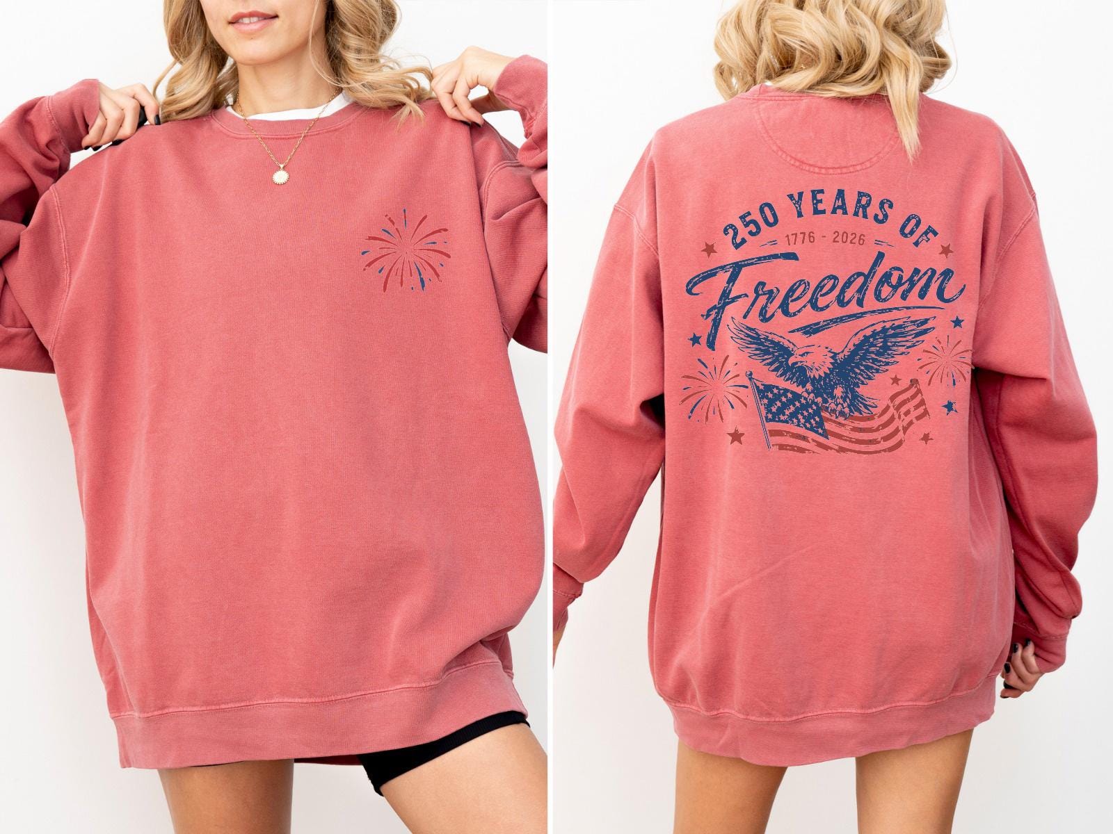 Comfort Colors® 250 Years of Freedom Shirt,America 250th Anniversary Shirt, Patriotic Eagle Comfort Colors Shirt, USA Independence Day Shirt