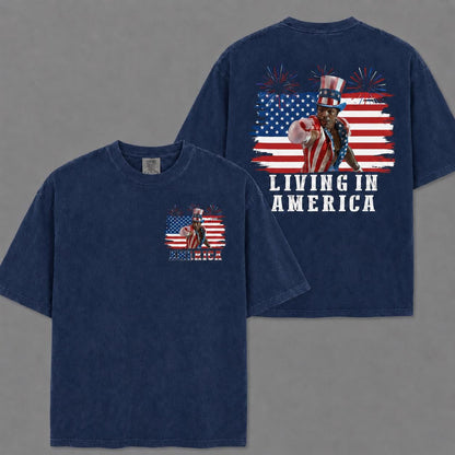 Apollo Creed Living In America Comfort Colors T Shirt, Patriotic Boxing Fourth Of July Vintage America Tank Top, Retro USA Fighter Shirt