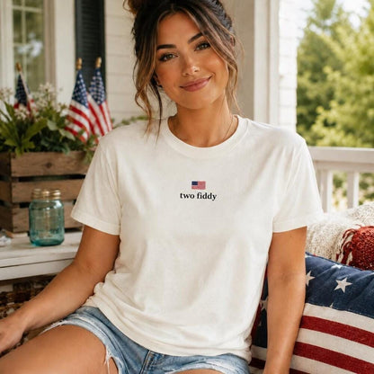 Two Fiddy Shirt, USA 250 Years Tee, Funny Patriotic Graphic Tee, 1776 2026 Shirt, 4th of july Gift, Comfort Colors, Independence Day