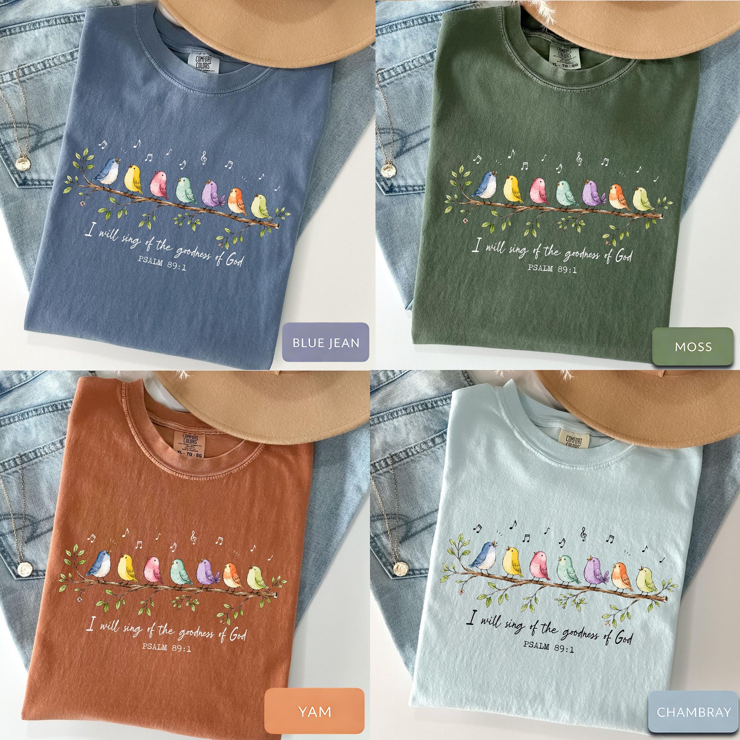 I Will Sing of the Goodness of God Shirt, Psalm 89 1 Shirt, Christian Bird Shirt, Faith Based Tee, Worship Shirt