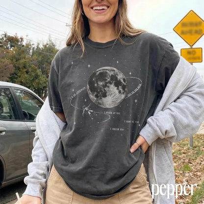 Vintage Astronaut Moon Shirt, NK Indie Folk Tee, Orbiter Inspired Tee, Retro Moon Tee, Folk Concert Shirt