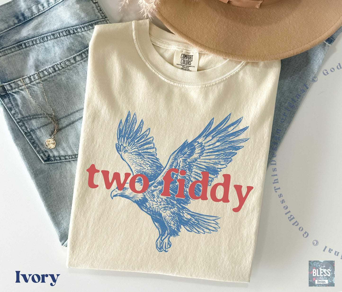Two Fiddy Shirt, USA 250 Years Tee, Funny Patriotic Graphic Tee, 1776 2026 Shirt, 4th of july Gift, Comfort Colors, Independence Day GBD2830