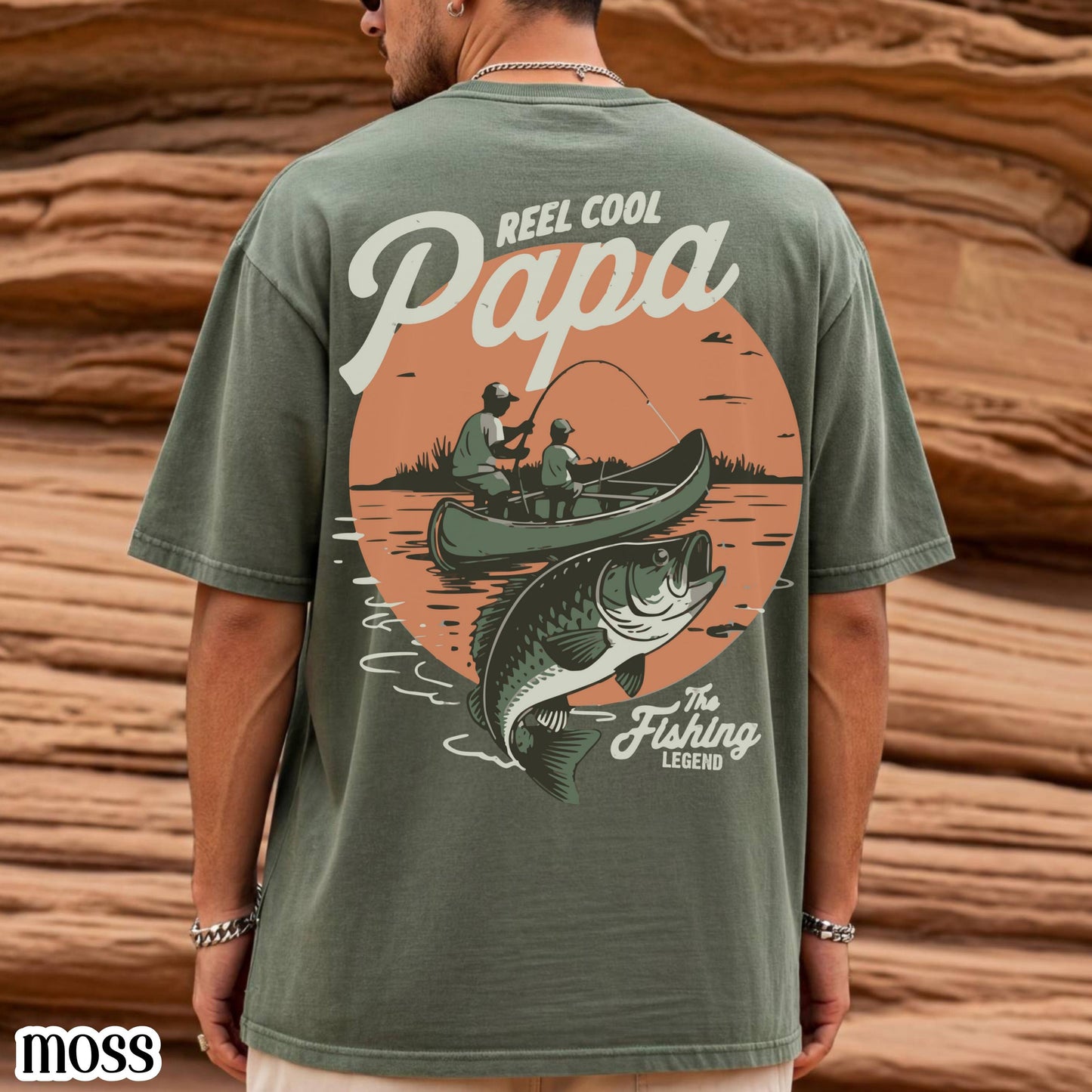 Comfort Colors® Fathers Day Shirt Papa Grandpa T-Shirt Dad Fishing TShirt Fisherman Gift For Dad Fathers Day Gift Grandpa Birthday