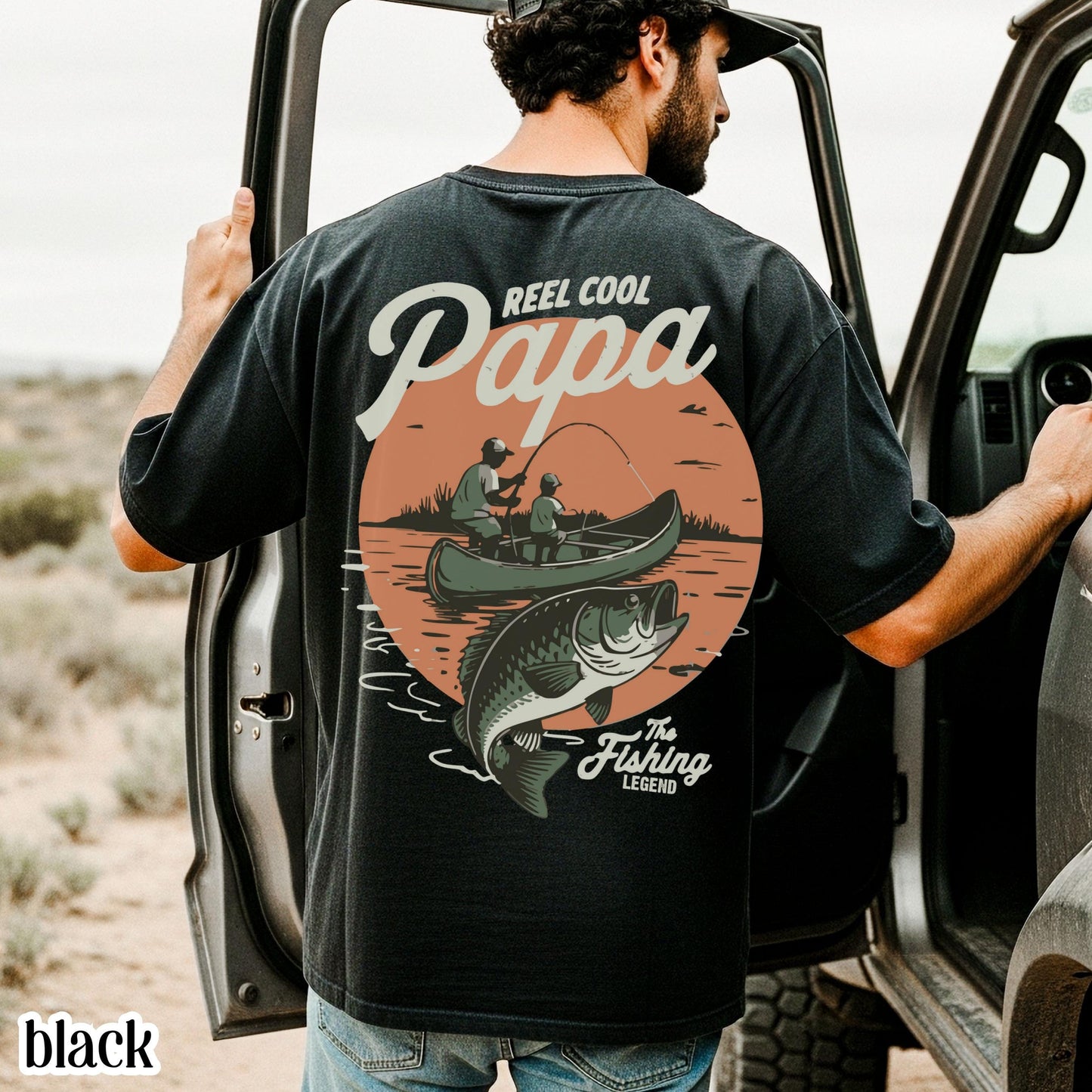 Comfort Colors® Fathers Day Shirt Papa Grandpa T-Shirt Dad Fishing TShirt Fisherman Gift For Dad Fathers Day Gift Grandpa Birthday