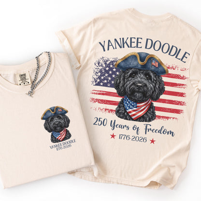 Yankee Doodle Goldendoodle Shirt, Patriotic Dog Mom Tee, America 250th Anniversary