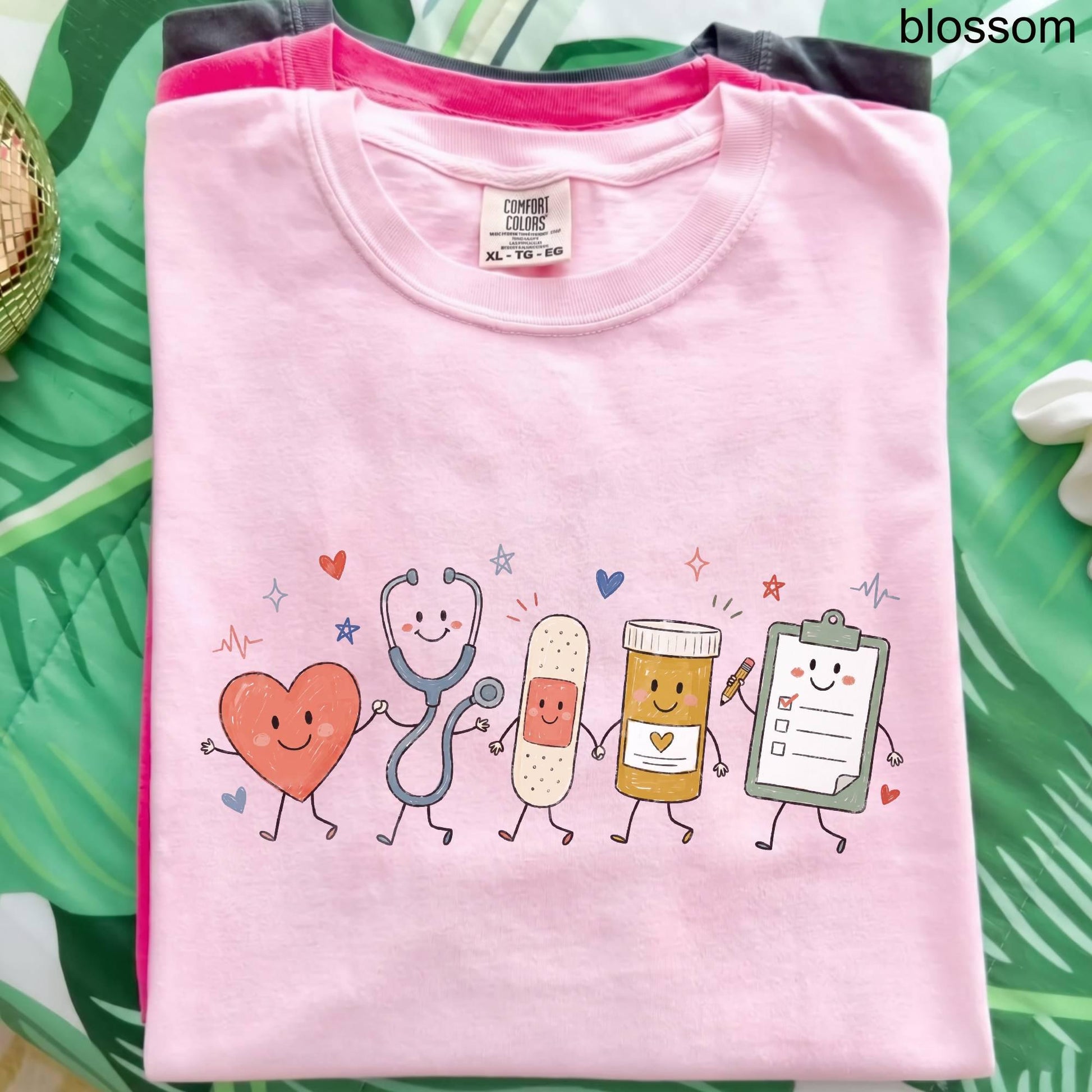 Comfort Colors Nurse Doodle Shirt Back To School Gift, Nurse Life School Nurse Shirt, PICU Healthcare Worker Gift Funny RN Nurse T-Shirt