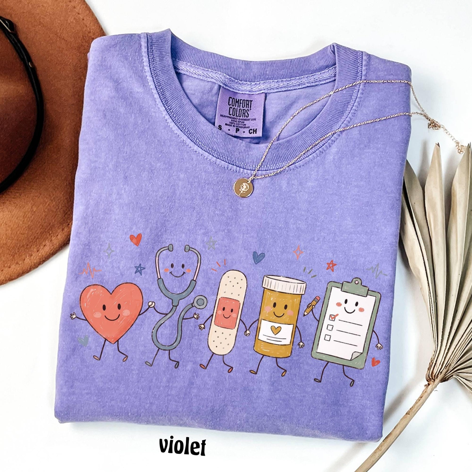 Comfort Colors Nurse Doodle Shirt Back To School Gift, Nurse Life School Nurse Shirt, PICU Healthcare Worker Gift Funny RN Nurse T-Shirt
