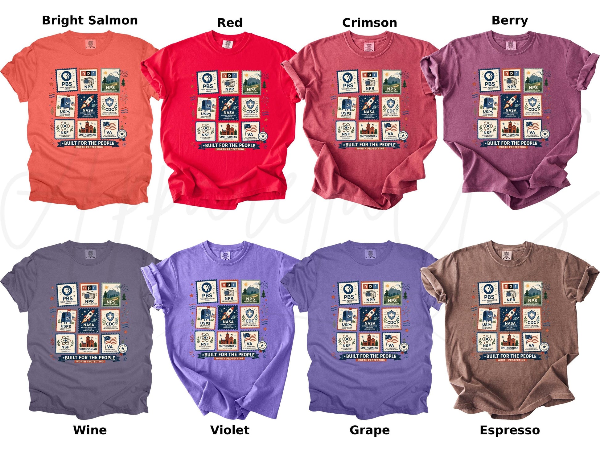 Comfort Colors® Built For The People Shirt, Liberal Fourth of July Tee, PBS USPS NASA Sweatshirt, Leftist Protest Gift Tee